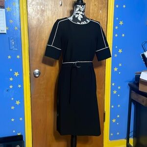 Hugo Boss, size 4, Black Pencil Dress with white lining